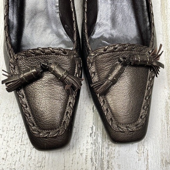 Stuart Weitzman kitten heel loaders - pewter - 8.5M - Picture 3 of 9